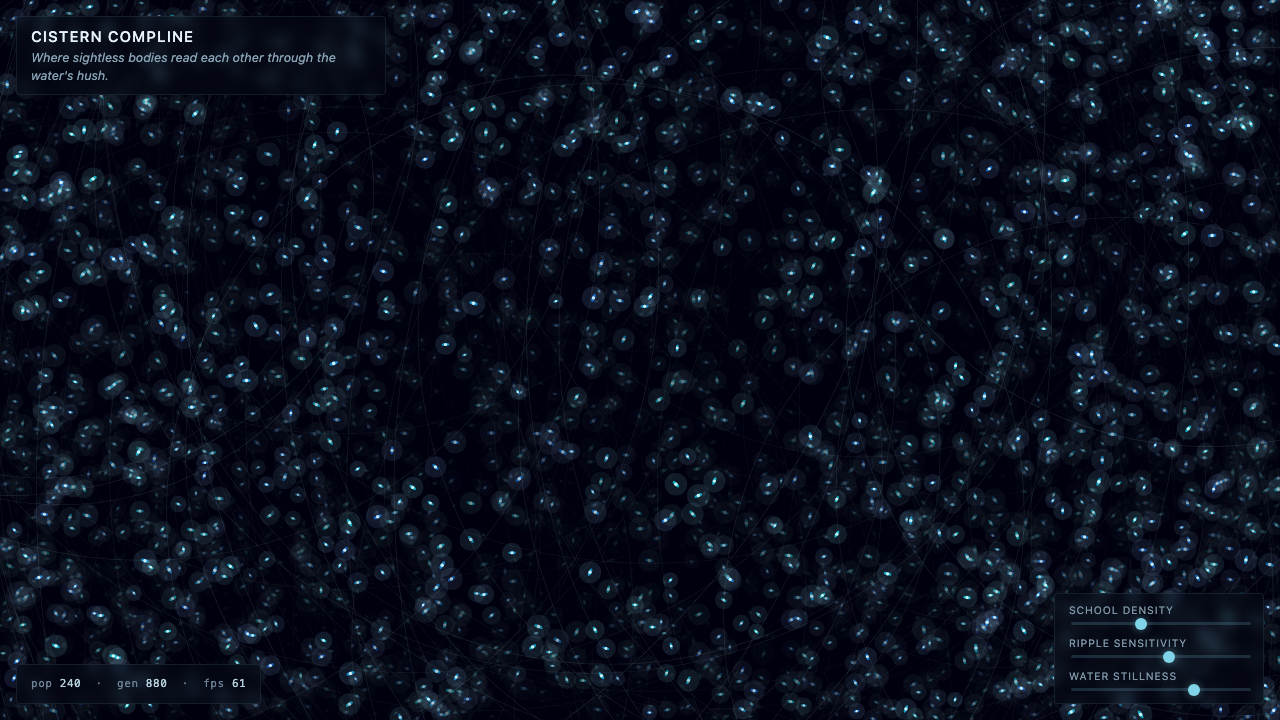 Cistern Compline interactive simulation preview