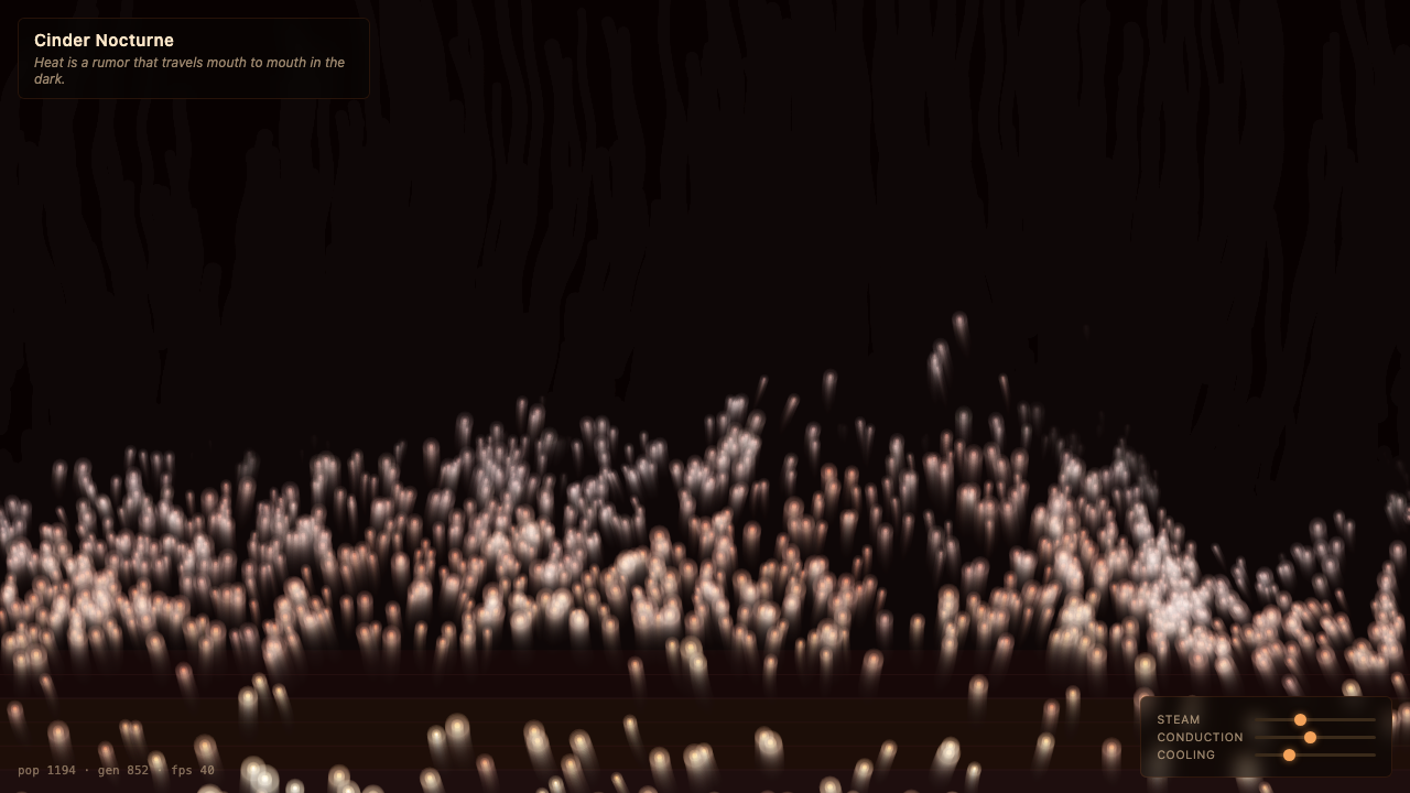 Cinder Nocturne interactive simulation preview