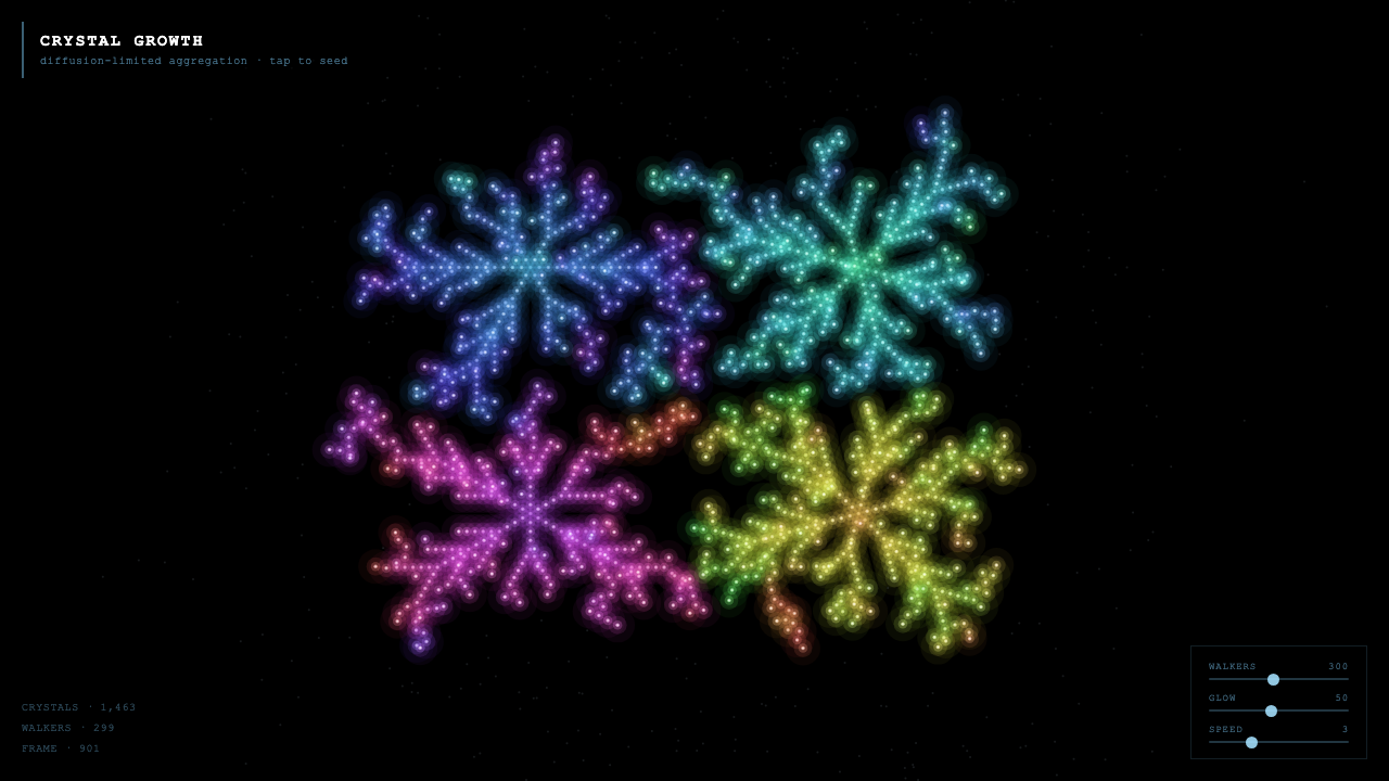 Crystal Growth interactive simulation preview