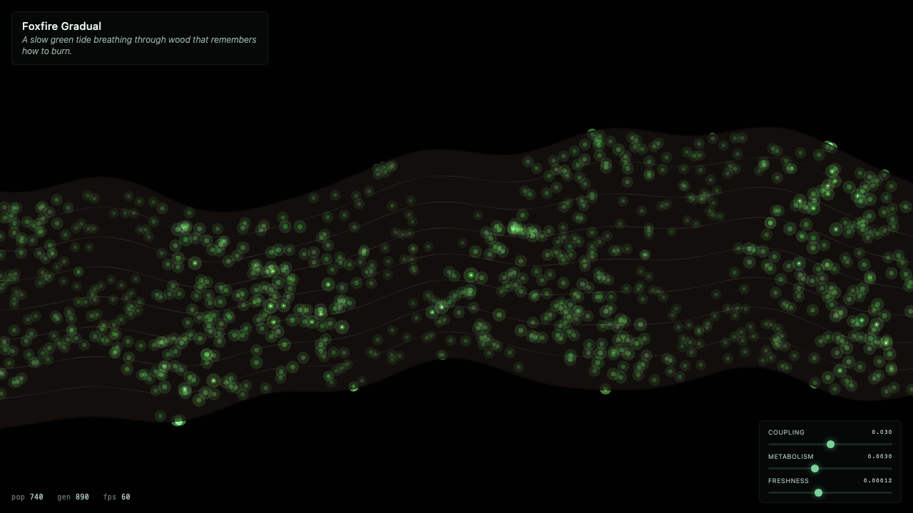 Foxfire Gradual interactive simulation preview