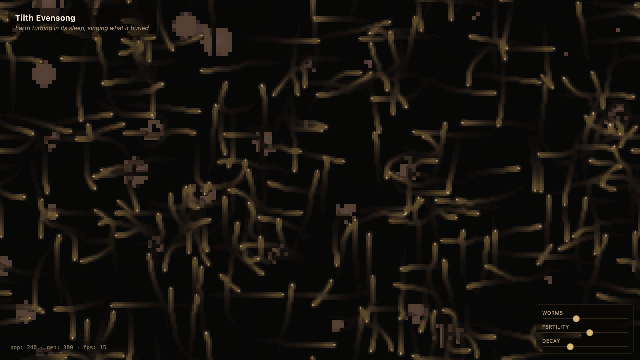 Tilth Evensong interactive simulation preview