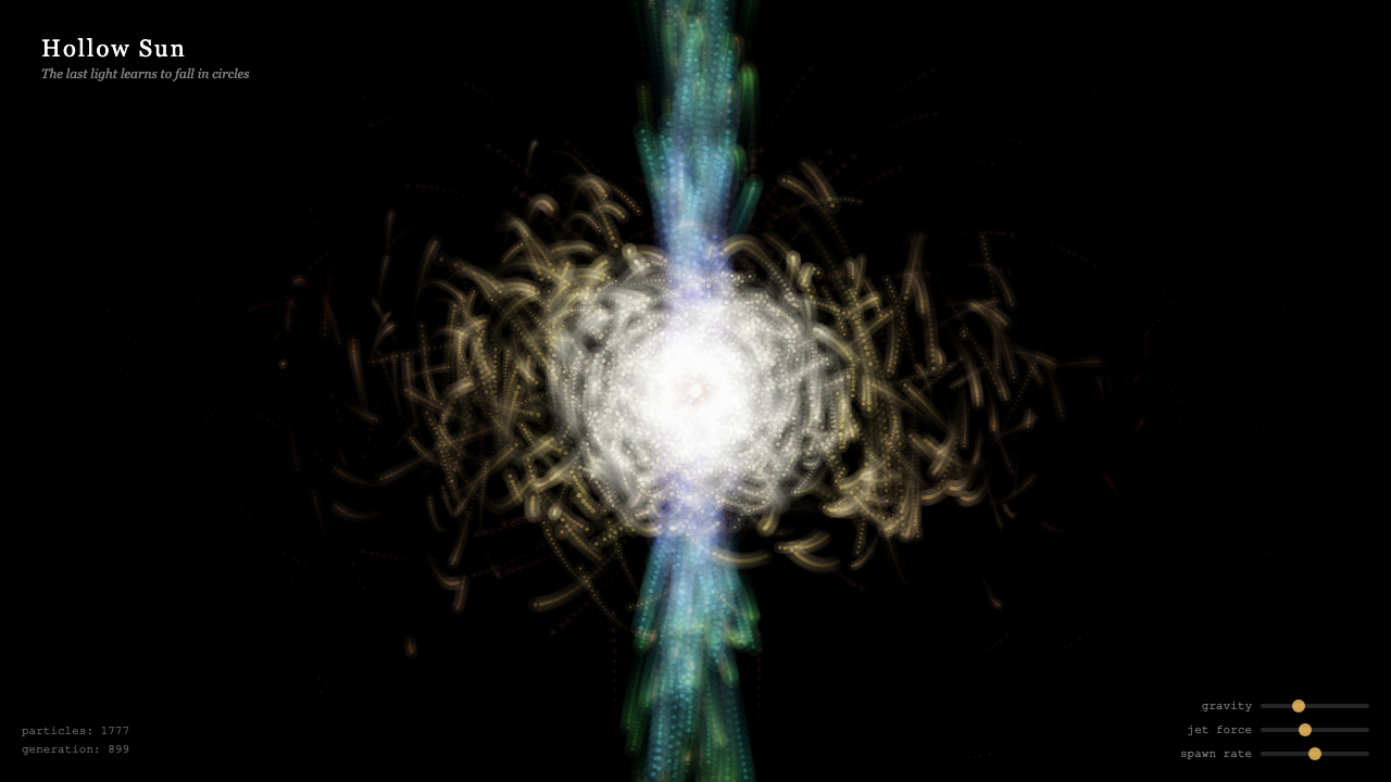 Hollow Sun interactive simulation preview