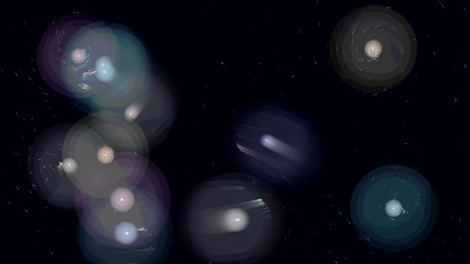 Hyaline Procession interactive simulation preview