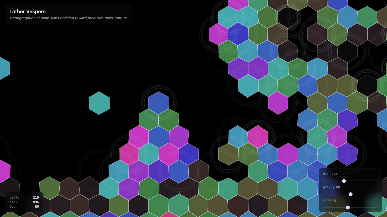 Lather Vespers interactive simulation preview