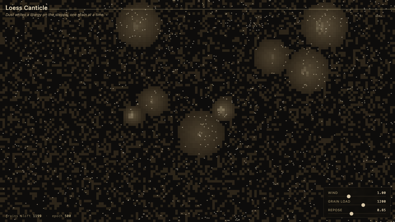 Loess Canticle interactive simulation preview