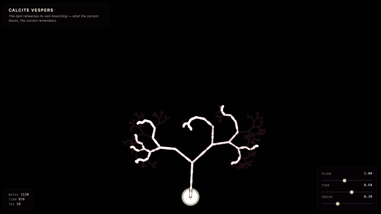 Calcite Vespers interactive simulation preview