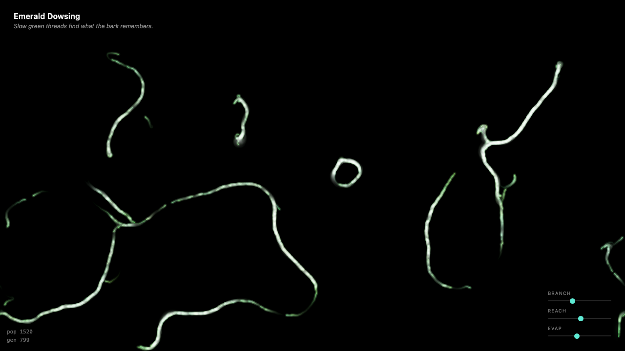 Emerald Dowsing interactive simulation preview