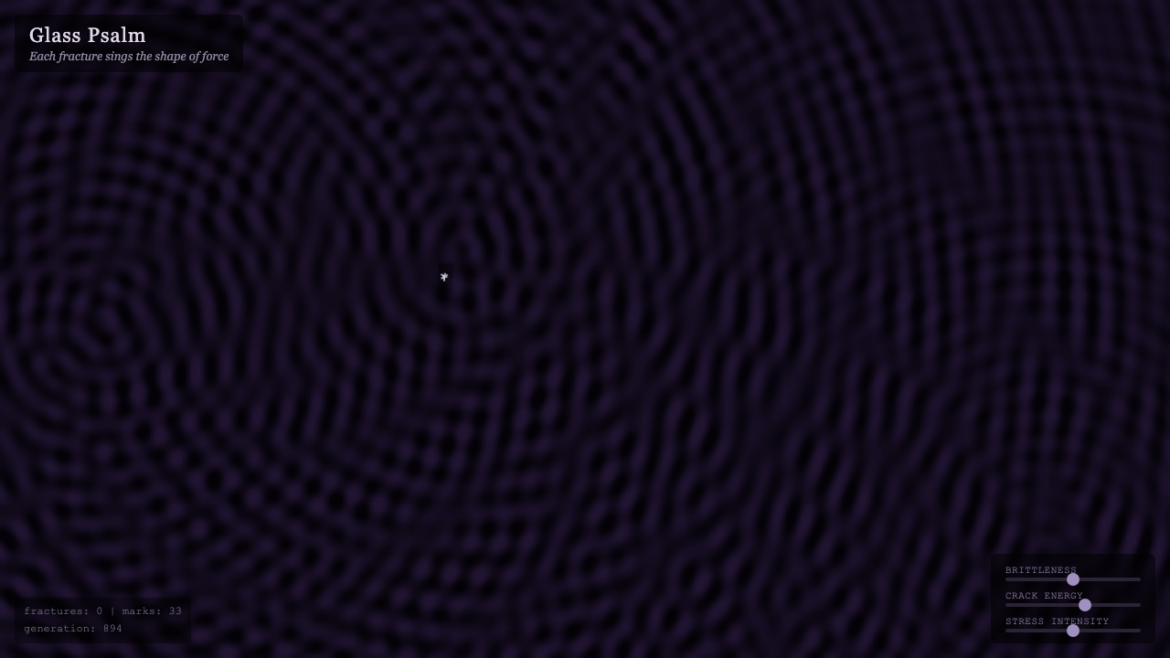 Glass Psalm interactive simulation preview