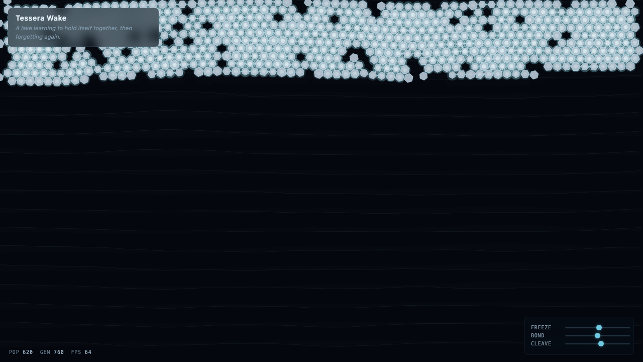 Tessera Wake interactive simulation preview