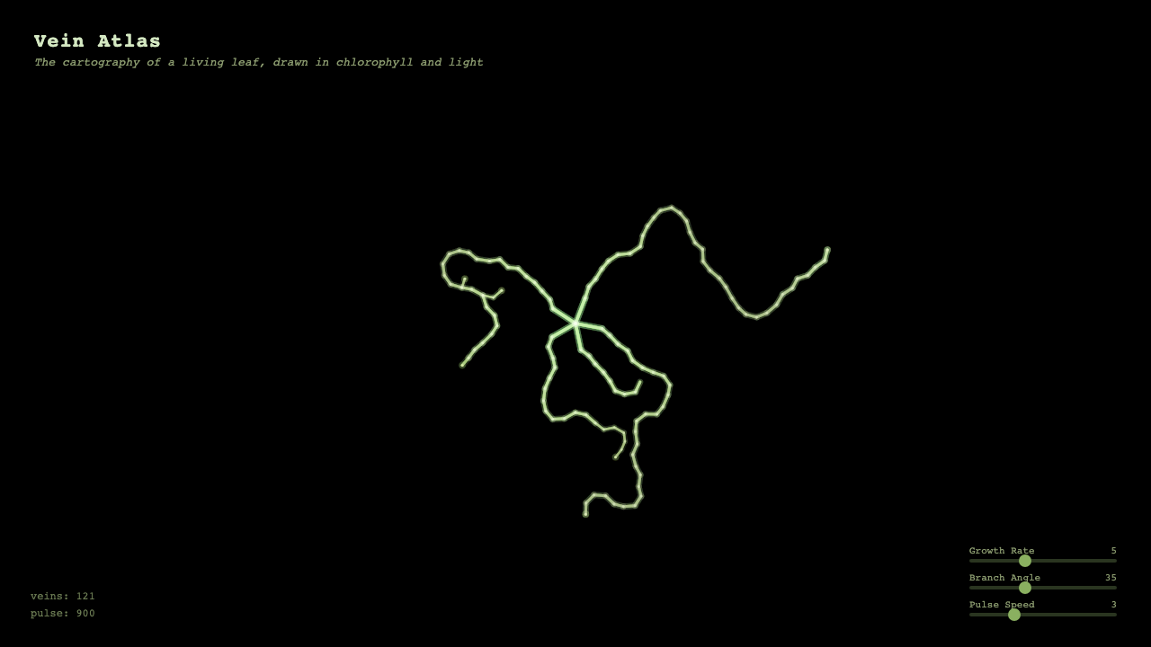 Vein Atlas interactive simulation preview