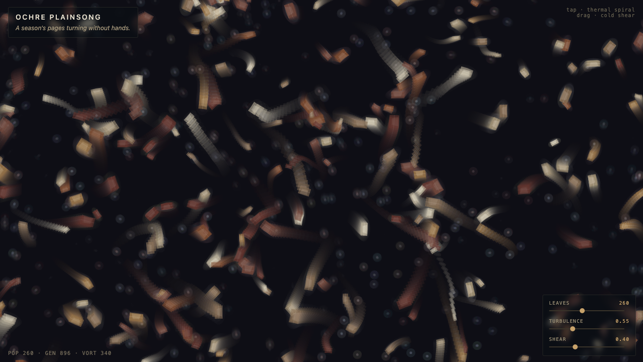 Ochre Plainsong interactive simulation preview
